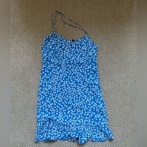Zara mini dress blue floral